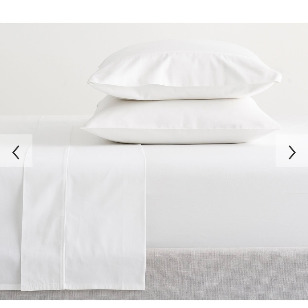 POTTERYBARN White Classic Sheet set, organic cotton, Queen size